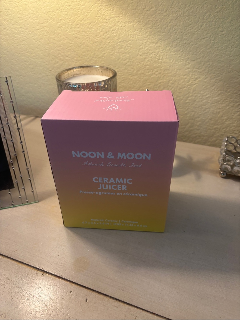 NOON & MOON Ceramic Juicer - Pink to Yellow Ombre